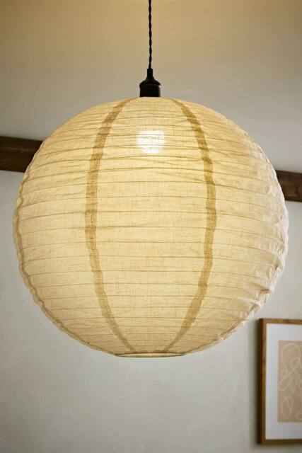 ValueLights Etta Natural Linen Easy Fit Pendant Lamp Shade in Cream - Size: 60 cm - image 1