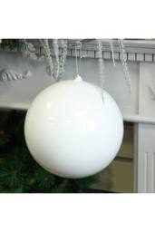KDMD White Shiny Shatterproof Bauble x1 25cm - thumbnail 6