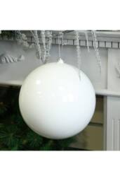 KDMD White Shiny Shatterproof Bauble x1 25cm - thumbnail 4