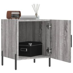 Berkfield Home Bedside Cabinet Grey Sonoma 40x40x50 cm Engineered Wood - Size: 40 x 40 x 50 cm - thumbnail 3