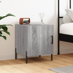 Berkfield Home Bedside Cabinet Grey Sonoma 40x40x50 cm Engineered Wood - Size: 40 x 40 x 50 cm - thumbnail 1