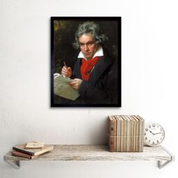 "Artery8 Wall Art Print Music Composer Ludwig Van BeethovenPortrait Painting Joseph Karl Stieler Art Framed - Size: W12"" x H16""" - thumbnail 2