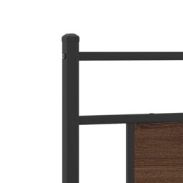 Berkfield Home Bed Frame without Mattress Brown Oak 90x190 cm Single Engineered Wood - thumbnail 9