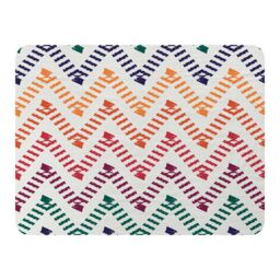 Benjamin Tate Design Freehand Horizontal Zigzag & Chevron Stripes Blanket in Natural - Size: 120 cm x 150 cm - thumbnail 1