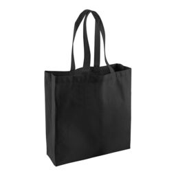 Westford Mill Cotton Classic Tote Shopping Bag in Black - thumbnail 1