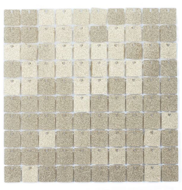 Neel Blue Glitter Shimmer Sequin Wall Panels, 30cm x 30cm in Gold - Size: 30 cm x 30 cm - image 1