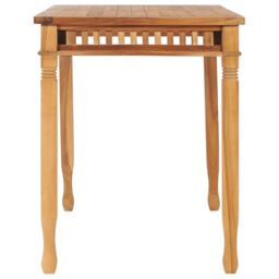 Berkfield Home Garden Dining Table 120x65x80 cm Solid Teak Wood in Brown - Size: 120 x 65 x 80 cm - thumbnail 3