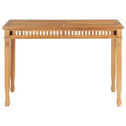 Berkfield Home Garden Dining Table 120x65x80 cm Solid Teak Wood in Brown - Size: 120 x 65 x 80 cm - thumbnail 2