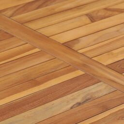 Berkfield Home Garden Dining Table 120x65x80 cm Solid Teak Wood in Brown - Size: 120 x 65 x 80 cm - thumbnail 5
