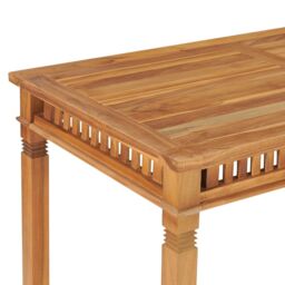 Berkfield Home Garden Dining Table 120x65x80 cm Solid Teak Wood in Brown - Size: 120 x 65 x 80 cm - thumbnail 4