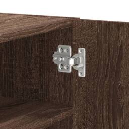 Berkfield Home Wall Cabinet Brown Oak 75x35x60 cm Engineered Wood - Size: 75 x 35 x 60 cm - thumbnail 9