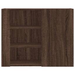 Berkfield Home Wall Cabinet Brown Oak 75x35x60 cm Engineered Wood - Size: 75 x 35 x 60 cm - thumbnail 4