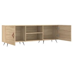Berkfield Home TV Cabinet Sonoma Oak 150x30x50 cm Engineered Wood in Brown - Size: 150 x 30 x 50 cm - thumbnail 6