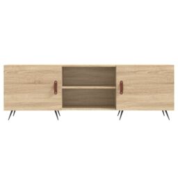 Berkfield Home TV Cabinet Sonoma Oak 150x30x50 cm Engineered Wood in Brown - Size: 150 x 30 x 50 cm - thumbnail 5