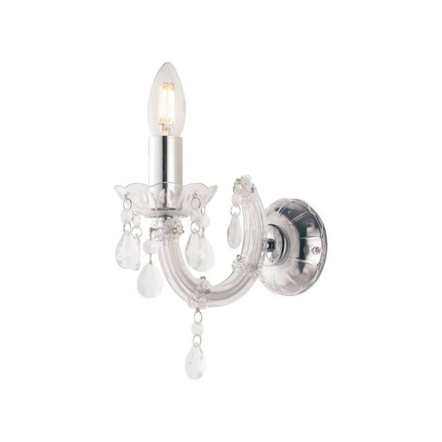 Netlighting HOUSTON Candle Wall Light Transparent 22x21cm in Clear - Size: 22x21 cm