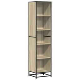 Berkfield Home Modern Book Cabinet Sonoma Oak 40x35x170.5 cm Engineered Wood in Light Tan - thumbnail 3
