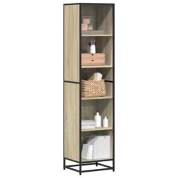Berkfield Home Modern Book Cabinet Sonoma Oak 40x35x170.5 cm Engineered Wood in Light Tan - thumbnail 2
