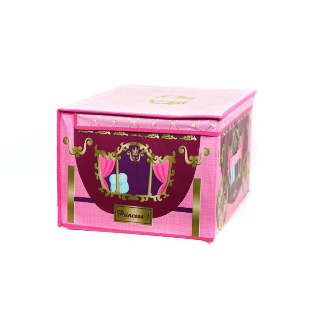FLAVORA Storage Box Large Collapsible Folding Jumbo Chest Toy in Pink - Size: 500mm - image 1