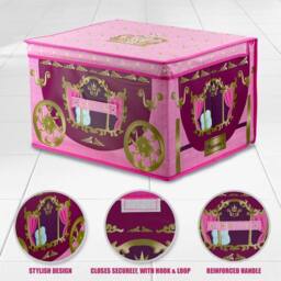 FLAVORA Storage Box Large Collapsible Folding Jumbo Chest Toy in Pink - Size: 500mm - thumbnail 5