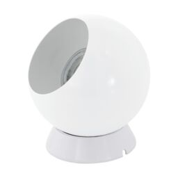 Loops Table Desk Lamp Colour White Steel In Line Switch Bulb GU10 1x3.3W Included