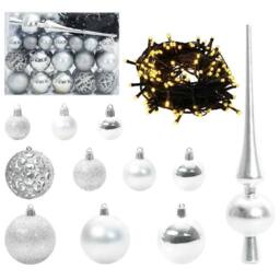 Berkfield Home Realistic Artificial Hinged Christmas Tree Green & white 120 cm - thumbnail 6