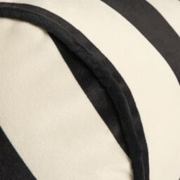 OHS Matte Velvet Stripe Bolster Pillow Soft Cylindrical Cushion in White - thumbnail 3