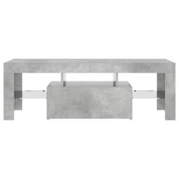 Berkfield Home TV Cabinet with LED Lights Concrete Grey 120x35x40 cm - Size: 120 x 35 x 40 cm - thumbnail 5