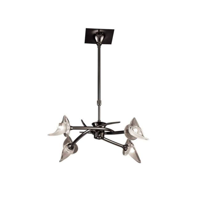 Netlighting Flavia Telescopic Pendant Black Chrome 4 Light G9 Semi Flush - image 1