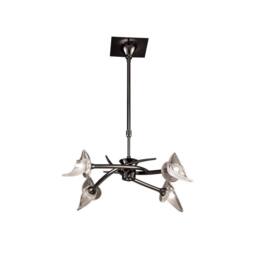 Netlighting Flavia Telescopic Pendant Black Chrome 4 Light G9 Semi Flush - thumbnail 1