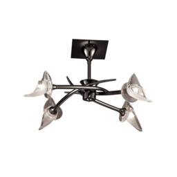 Netlighting Flavia Telescopic Pendant Black Chrome 4 Light G9 Semi Flush - thumbnail 3