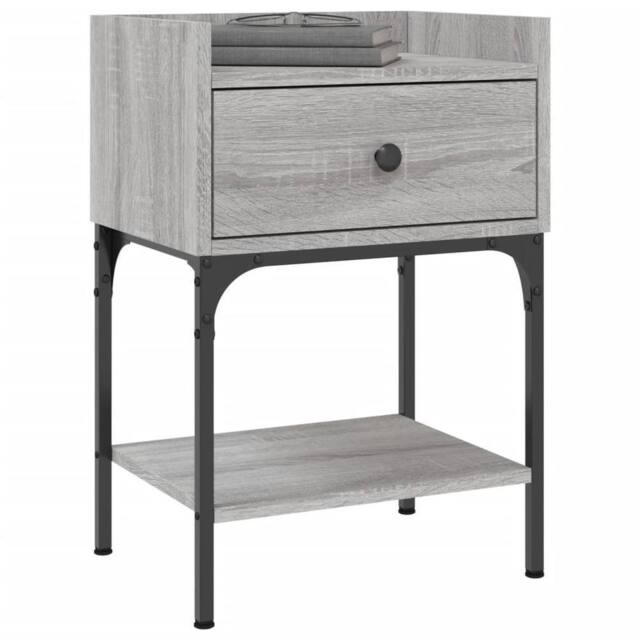 Berkfield Home Elegant Bedside Table Grey Sonoma 40.5x31x60 cm Engineered Wood - image 1