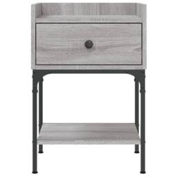 Berkfield Home Elegant Bedside Table Grey Sonoma 40.5x31x60 cm Engineered Wood - thumbnail 5