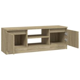 Berkfield Home TV Cabinet with Door Sonoma Oak 102x30x36 cm in Brown - Size: 102 x 30 x 36 cm - thumbnail 6