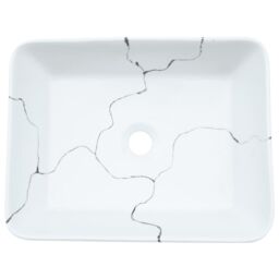 Berkfield Home Countertop Basin White Rectangular 46x35.5x13 cm Ceramic - thumbnail 6