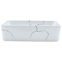 Berkfield Home Countertop Basin White Rectangular 46x35.5x13 cm Ceramic - thumbnail 3