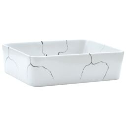 Berkfield Home Countertop Basin White Rectangular 46x35.5x13 cm Ceramic - thumbnail 2