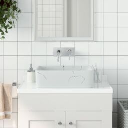 Berkfield Home Countertop Basin White Rectangular 46x35.5x13 cm Ceramic