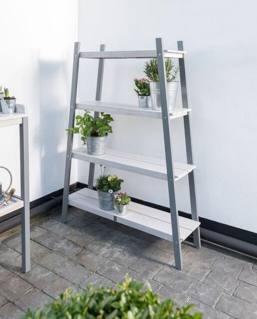 Norfolk Leisure Lifestyle Verdi Plant Shelf in Light Grey - image 1