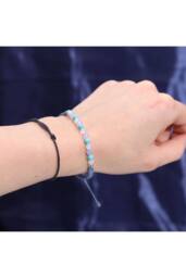 KDMD Pisces Zodiac Crystal Candle & Gemstone Bracelet Set in Blue - thumbnail 4