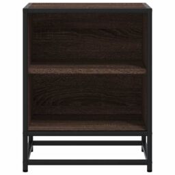 Berkfield Home Bedside Cabinet Brown Oak 40x31x50 cm Engineered Wood & Metal - Size: 40 x 31 x 50 cm - thumbnail 5
