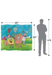 Spongebob Group Scene Silky Touch Super Soft Throw Blanket 152 X 127 cm in White - thumbnail 5