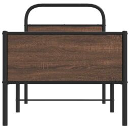 Berkfield Home Bed Frame without Mattress 80x200 cm Brown Oak Engineered Wood - thumbnail 5