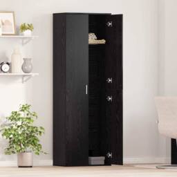 Berkfield Home Highboard Black Oak 60x35x180 cm Engineered Wood - Size: 60 x 35 x 180 cm - thumbnail 4