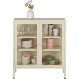 tectake Metal Display Case Baker in Cream - thumbnail 2