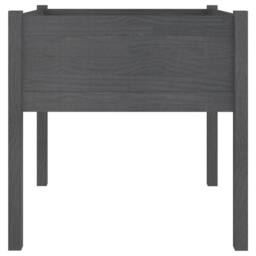 Berkfield Home Garden Planters 2 pcs Grey 70x70x70 cm Solid Pinewood - Size: 70 x 70 x 70 cm - thumbnail 5