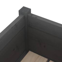 Berkfield Home Garden Planters 2 pcs Grey 70x70x70 cm Solid Pinewood - Size: 70 x 70 x 70 cm - thumbnail 6