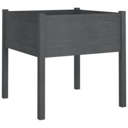 Berkfield Home Garden Planters 2 pcs Grey 70x70x70 cm Solid Pinewood - Size: 70 x 70 x 70 cm - thumbnail 4