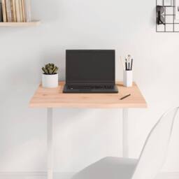 Berkfield Home Table Top 60x60x2 cm Untreated Solid Wood Oak in Light Oak - Size: 60 x 60 x 2 cm - thumbnail 2