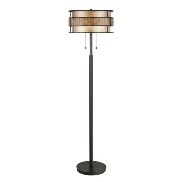 Loops 2 Bulb Free Standing Floor Lamp Renaissance Copper LED E27 60W Bulb