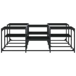 Berkfield Home Coffee Table Black 121x121x40 cm Engineered Wood - Size: 121 x 121 x 40 cm - thumbnail 5